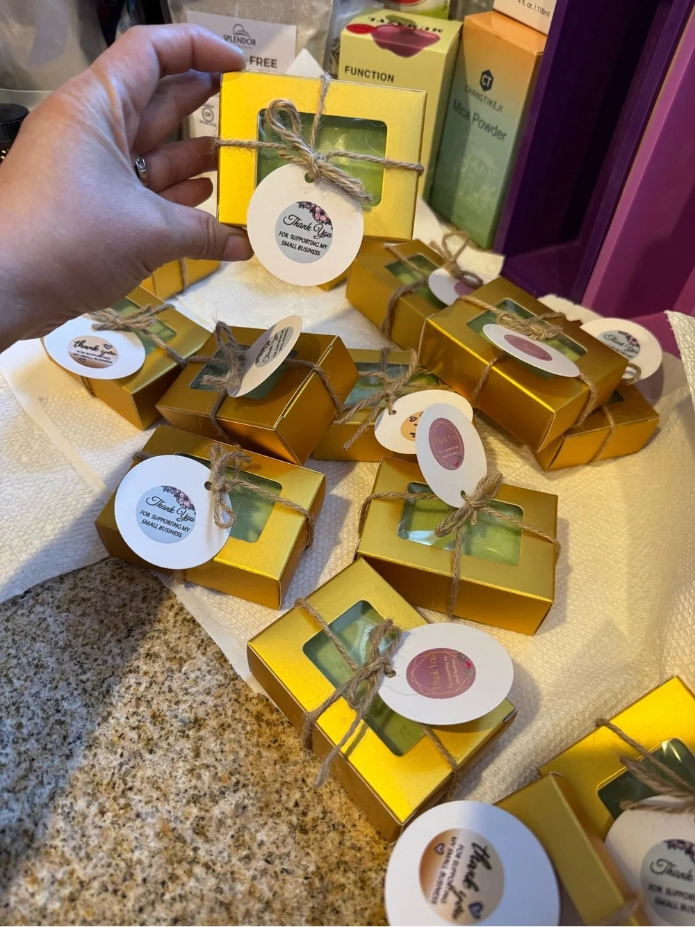 Gold Box Exfoliating Soap Bar in Light Green - Premium Bath & Body